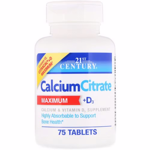 21st Century, Calcium Citrate Maximum + D3, 75 Tablets Review 21st Century, Calcium Citrate Maximum + D3, 75 Tablets Review