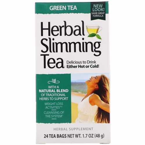 21st Century, Herbal Slimming Tea, Green Tea, Caffeine Free, 24 Tea Bags, 1.6 oz (45 g) Review 21st Century, Herbal Slimming Tea, Green Tea, Caffeine Free, 24 Tea Bags, 1.6 oz (45 g) Review