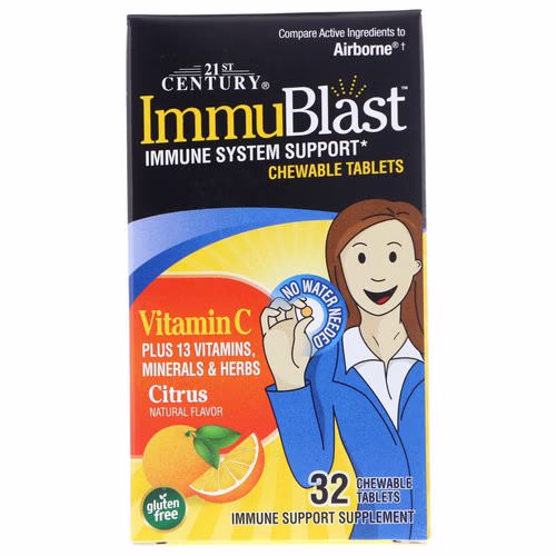 21st Century, ImmuBlast, Citrus, 32 Chewable Tablets Review 21st Century, ImmuBlast, Citrus, 32 Chewable Tablets Review