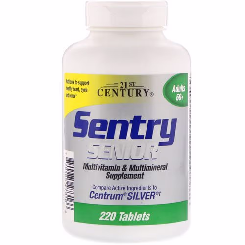 21st Century, Sentry Senior, Multivitamin & Multimineral Supplement, Adults 50+, 220 Tablets Review 21st Century, Sentry Senior, Multivitamin & Multimineral Supplement, Adults 50+, 220 Tablets Review