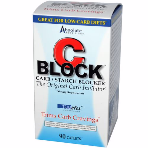 Absolute Nutrition, C Block, Carb / Starch Blocker, 90 Caplets Review Absolute Nutrition, C Block, Carb / Starch Blocker, 90 Caplets Review
