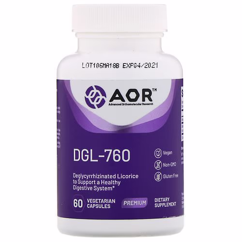 Advanced Orthomolecular Research AOR, DGL-760, 60 Vegetarian Capsules Review