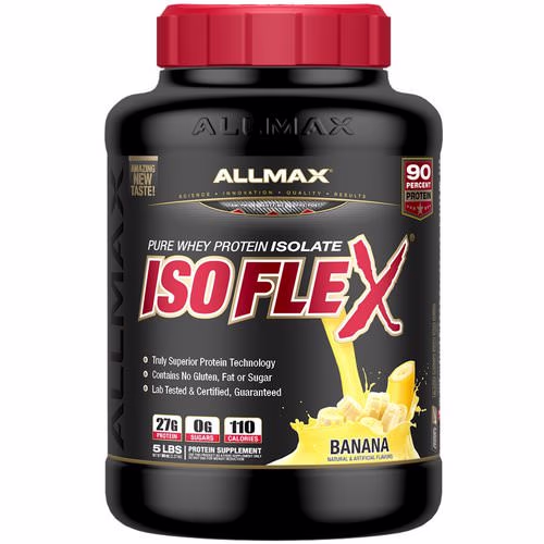 ALLMAX Nutrition, Isoflex, Pure Whey Protein Isolate (WPI Ion-Charged Particle Filtration), Banana, 5 lbs (2.27 kg) Review ALLMAX Nutrition, Isoflex, Pure Whey Protein Isolate (WPI Ion-Charged Particle Filtration), Banana, 5 lbs (2.27 kg) Review