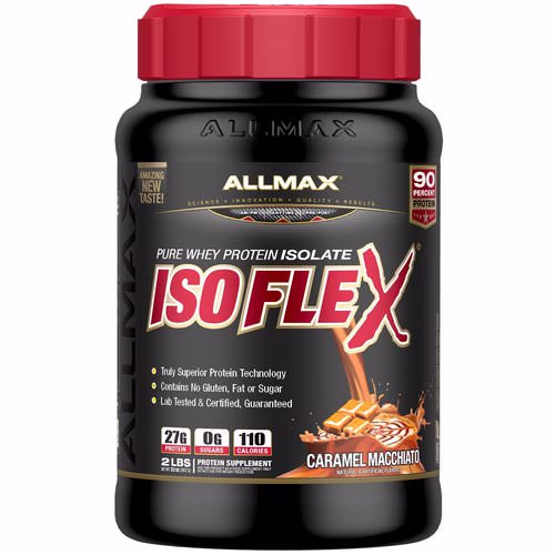 ALLMAX Nutrition, Isoflex, Pure Whey Protein Isolate (WPI Ion-Charged Particle Filtration), Caramel Macchiato, 2 lbs (907 g) Review ALLMAX Nutrition, Isoflex, Pure Whey Protein Isolate (WPI Ion-Charged Particle Filtration), Caramel Macchiato, 2 lbs (907 g) Review