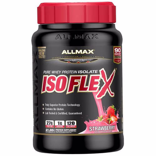 ALLMAX Nutrition, Isoflex, Pure Whey Protein Isolate (WPI Ion-Charged Particle Filtration), Strawberry, 2 lbs. (907 g) Review ALLMAX Nutrition, Isoflex, Pure Whey Protein Isolate (WPI Ion-Charged Particle Filtration), Strawberry, 2 lbs. (907 g) Review
