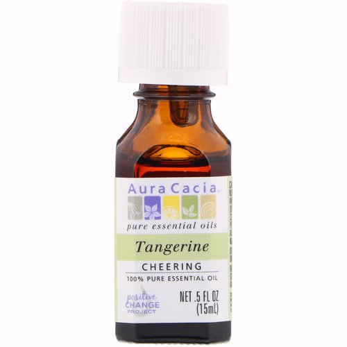 Aura Cacia, 100% Pure Essential Oil, Tangerine, .5 fl oz (15 ml) Review Aura Cacia, 100% Pure Essential Oil, Tangerine, .5 fl oz (15 ml) Review