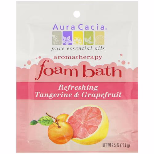 Aura Cacia, Aromatherapy Foam Bath, Refreshing Tangerine & Grapefruit, 2.5 oz (70.9 g) Review Aura Cacia, Aromatherapy Foam Bath, Refreshing Tangerine & Grapefruit, 2.5 oz (70.9 g) Review