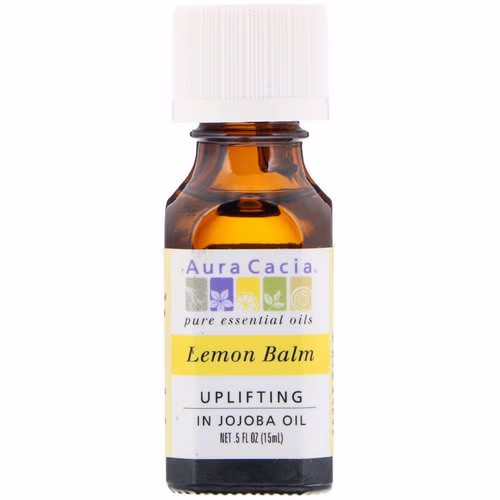 Aura Cacia, Pure Essential Oils, Lemon Balm, Uplifting, .5 fl oz (15 ml) Review Aura Cacia, Pure Essential Oils, Lemon Balm, Uplifting, .5 fl oz (15 ml) Review