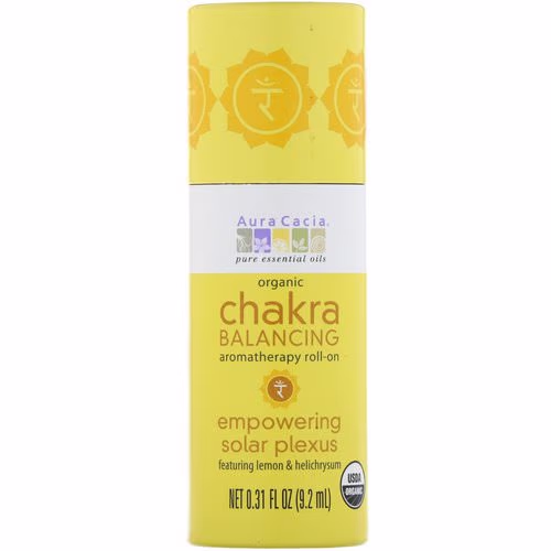 Aura Cacia, Organic Chakra Balancing Aromatherapy Roll-On, Empowering Solar Plexus, 0.31 fl oz (9.2 ml) Review Aura Cacia, Organic Chakra Balancing Aromatherapy Roll-On, Empowering Solar Plexus, 0.31 fl oz (9.2 ml) Review