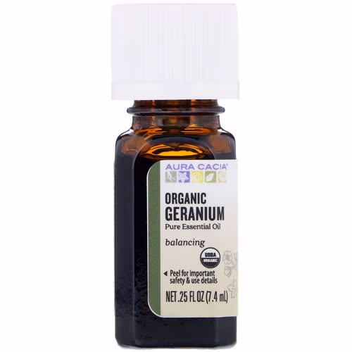 Aura Cacia, Organic Geranium, .25 fl oz (7.4 ml) Review Aura Cacia, Organic Geranium, .25 fl oz (7.4 ml) Review