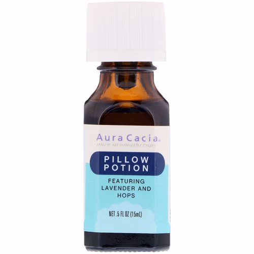 Aura Cacia, Pillow Potion, Lavender And Hops, .5 fl oz (15 ml) Review Aura Cacia, Pillow Potion, Lavender And Hops, .5 fl oz (15 ml) Review