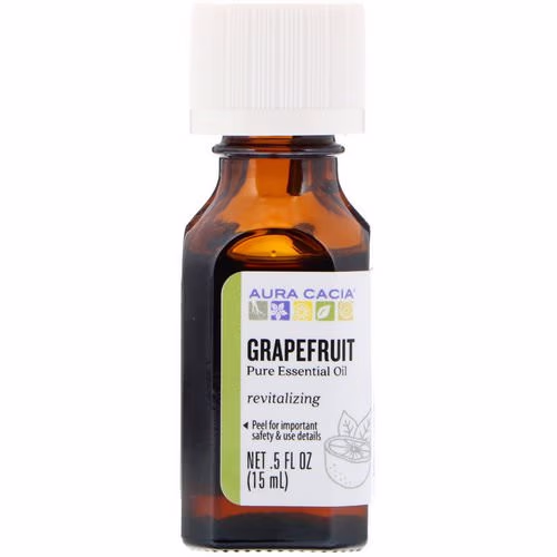 Aura Cacia, Pure Essential Oil, Grapefruit, .5 fl oz (15 ml) Review Aura Cacia, Pure Essential Oil, Grapefruit, .5 fl oz (15 ml) Review