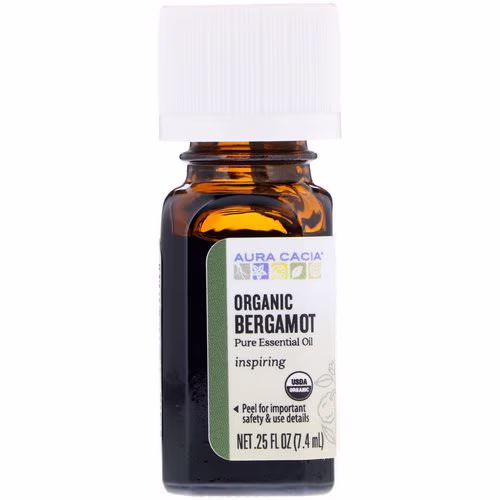 Aura Cacia, Pure Essential Oil, Organic Bergamot, .25 fl oz (7.4 ml) Review Aura Cacia, Pure Essential Oil, Organic Bergamot, .25 fl oz (7.4 ml) Review
