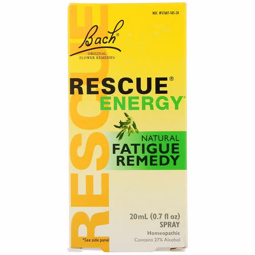 Bach, Original Flower Remedies, Rescue Energy, Natural Fatigue Remedy, 0.7 fl oz (20 ml) Review