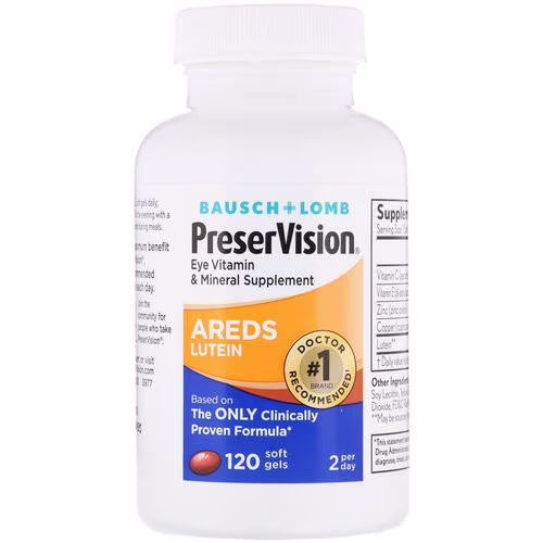 Bausch & Lomb, AREDS Lutein, 120 Soft Gels Review