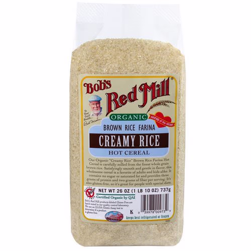 Bob's Red Mill, Organic Brown Rice Farina, Creamy Rice, Hot Cereal, 1.6 lbs (737 g) Review Bob's Red Mill, Organic Brown Rice Farina, Creamy Rice, Hot Cereal, 1.6 lbs (737 g) Review