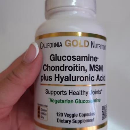 California Gold Nutrition, Glucosamine, Chondroitin, MSM Plus Hyaluronic Acid, 120 Veggie Caps