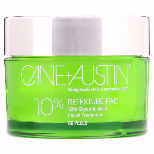 Cane + Austin, Retexture Pad, 10% Glycolic Acid, 60 Peels Review