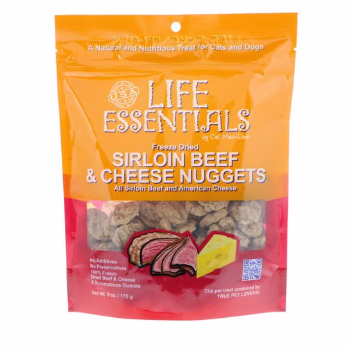 Cat-Man-Doo, Life Essentials, Freeze Dried Sirloin Beef & Cheese Nuggets, For Cats & Dogs, 6 oz (170 g) Review Cat-Man-Doo, Life Essentials, Freeze Dried Sirloin Beef & Cheese Nuggets, For Cats & Dogs, 6 oz (170 g) Review