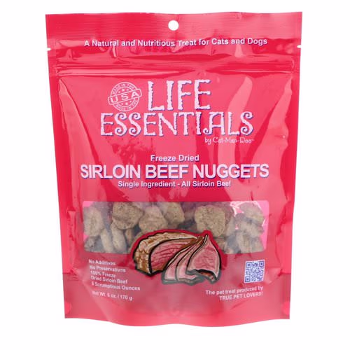 Cat-Man-Doo, Life Essentials, Freeze Dried Sirloin Beef Nuggets, For Cats & Dogs, 6 oz (170 g) Review Cat-Man-Doo, Life Essentials, Freeze Dried Sirloin Beef Nuggets, For Cats & Dogs, 6 oz (170 g) Review
