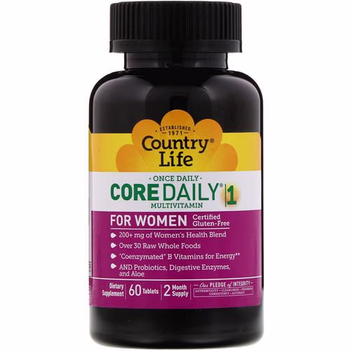 Country Life, Core Daily-1 Multivitamin, Women, 60 Tablets Review