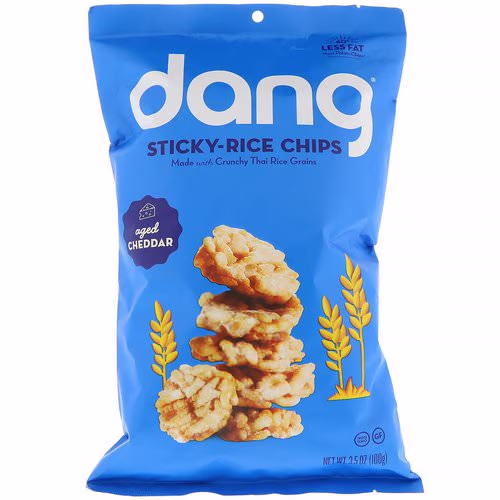 Dang, Sticky-Rice Chips, Aged Cheddar, 3.5 oz (100 g) Review Dang, Sticky-Rice Chips, Aged Cheddar, 3.5 oz (100 g) Review