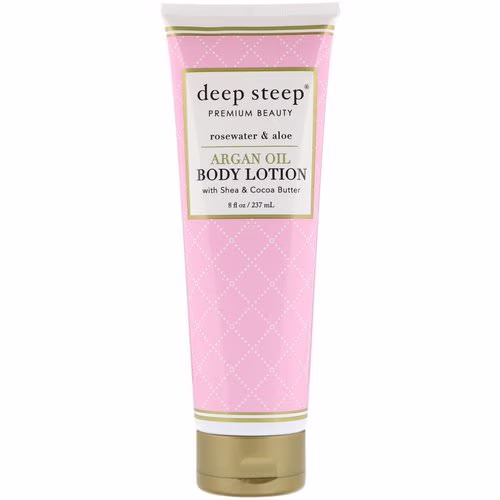 Deep Steep, Argan Oil Body Lotion, Rosewater & Aloe, 8 fl oz (237 ml) Review Deep Steep, Argan Oil Body Lotion, Rosewater & Aloe, 8 fl oz (237 ml) Review