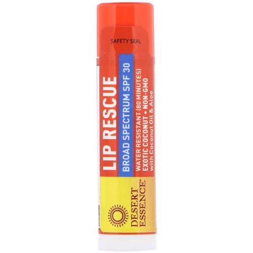 Desert Essence, Lip Rescue, SPF 30, Exotic Coconut, .15 oz (4.25 g) Review Desert Essence, Lip Rescue, SPF 30, Exotic Coconut, .15 oz (4.25 g) Review