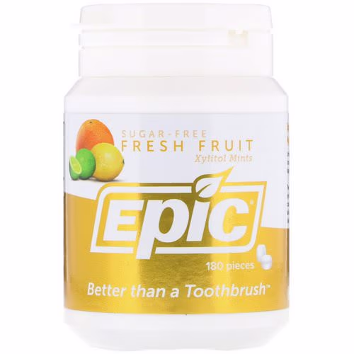 Epic Dental, Xylitol, Sugar Free, Fresh Fruit Mints, 180 Pieces Review Epic Dental, Xylitol, Sugar Free, Fresh Fruit Mints, 180 Pieces Review