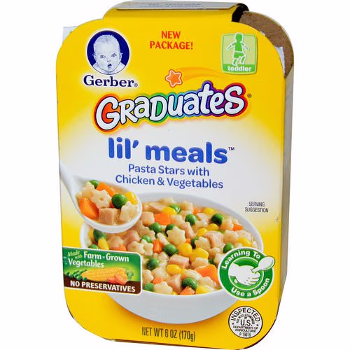 Gerber, Graduates for Toddlers, Lil' Meals, Pasta Stars with Chicken & Vegetables, 6 oz (170 g) Review Gerber, Graduates for Toddlers, Lil' Meals, Pasta Stars with Chicken & Vegetables, 6 oz (170 g) Review