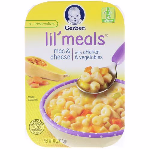 Gerber, Lil' Meals, Mac & Cheese, With Chicken & Vegetables, Toddler, 6 oz (170 g) Review Gerber, Lil' Meals, Mac & Cheese, With Chicken & Vegetables, Toddler, 6 oz (170 g) Review