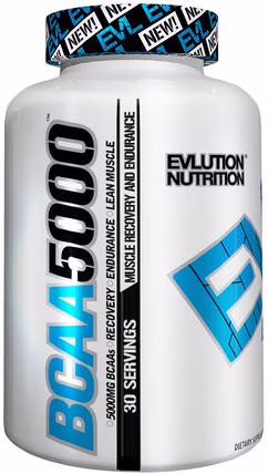 BCAA 5000, 240 Capsules by EVLution Nutrition, 運動，補品，bcaa（支鏈氨基酸） HK 香港