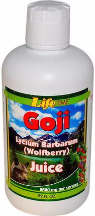 Lifes Basics Goji Juice Blend, 32 fl oz (946 ml) by Life Time, 食品，咖啡茶和飲料，果汁，補品，枸杞提取液 HK 香港