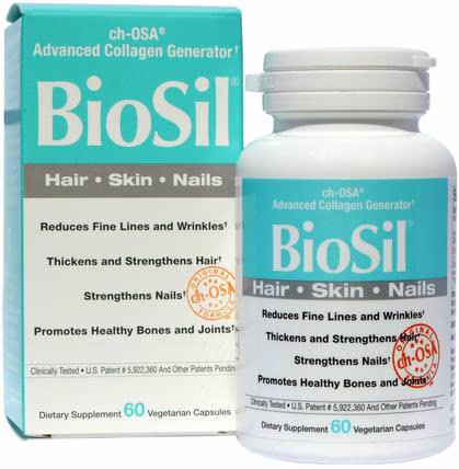 BioSil, ch-OSA Advanced Collagen Generator, 60 Vegetarian Capsules by Natural Factors, 健康，骨骼，骨質疏鬆症，膠原蛋白，補品，礦物質，矽膠（矽） HK 香港