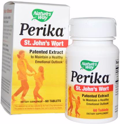 Perika, St. Johns Wort, 60 Tablets by Natures Way, 補品，草藥，聖。約翰斯麥汁 HK 香港