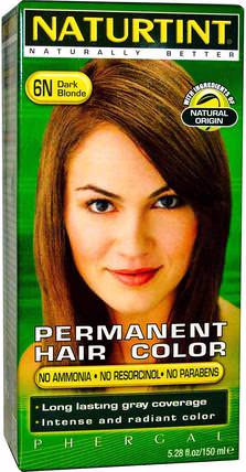 Permanent Hair Color, 6N Dark Blonde, 5.28 fl oz (150 ml) by Naturtint, 健康 HK 香港 Permanent Hair Color, 6N Dark Blonde, 5.28 fl oz (150 ml) by Naturtint, 健康 HK 香港