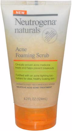 Acne Foaming Scrub, 4.2 fl oz (124 ml) by Neutrogena, 健康，粉刺，皮膚型痘痘皮膚，美容，水楊酸 HK 香港