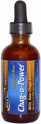 Chag-O-Power, Wild Chaga Mushroom Emulsion, 2 fl oz (60 ml) by North American Herb & Spice Co., 補品，藥用蘑菇，chaga蘑菇 HK 香港