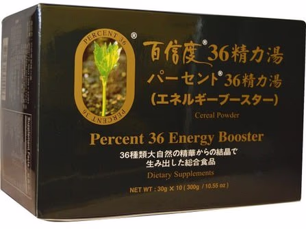 Percent 36, Energy Booster, Cereal Powder, 10 Bags, 30 g Each by Percent Ashitaba, 健康，能量，補品，抗氧化劑，ashitaba HK 香港