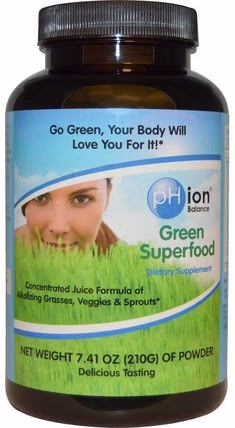 Green Superfood, Powder, 7.41 oz (210 g) by pHion Balance, 補品，超級食品，綠色蔬菜 HK 香港