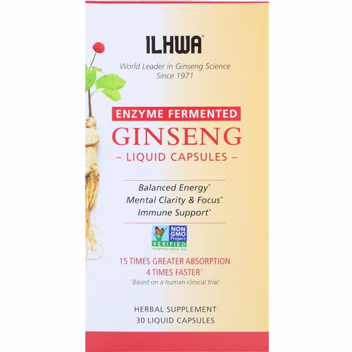 Ilhwa, Enzyme Fermented, Ginseng, 30 Liquid Capsules Review