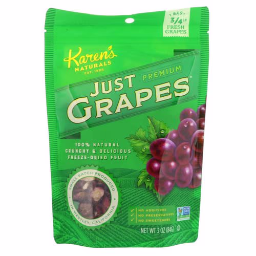 Karen's Naturals, Premium, Just Grapes, 3 oz (84 g) Review Karen's Naturals, Premium, Just Grapes, 3 oz (84 g) Review