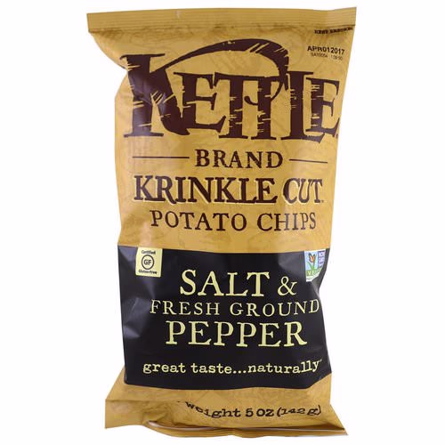 Kettle Foods, Potato Chips, Salt & Fresh Ground Pepper, 5 oz (142 g) Review Kettle Foods, Potato Chips, Salt & Fresh Ground Pepper, 5 oz (142 g) Review