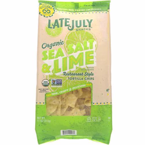 Late July, Organic Tortilla Chips, Sea Salt & Lime, 11 oz (312 g) Review Late July, Organic Tortilla Chips, Sea Salt & Lime, 11 oz (312 g) Review