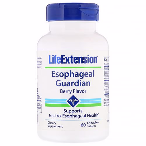 Life Extension, Esophageal Guardian, Berry Flavor, 60 Chewable Tablets Review