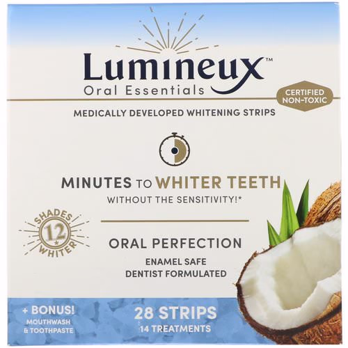 Lumineux Oral Essentials, Whitening Strips, 28 Strips + Bonus Mouthwash & Toothpaste, 28 Strips Review Lumineux Oral Essentials, Whitening Strips, 28 Strips + Bonus Mouthwash & Toothpaste, 28 Strips Review