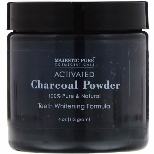 Majestic Pure, Activated Charcoal Powder, Teeth Whitening Formula, 4 oz (113 g) Review Majestic Pure, Activated Charcoal Powder, Teeth Whitening Formula, 4 oz (113 g) Review
