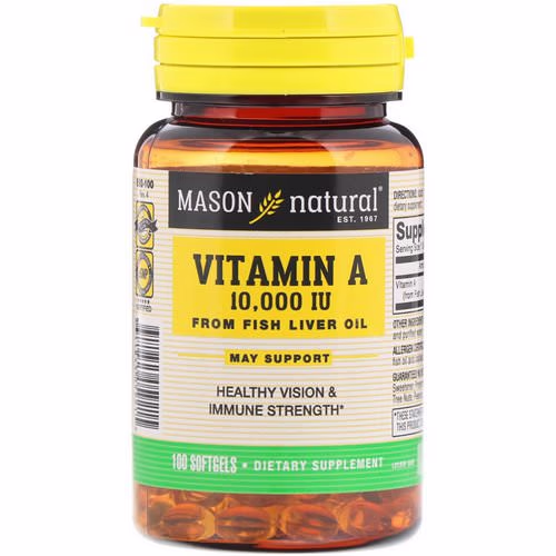 Mason Natural, Vitamin A, 10,000 IU, 100 Softgels Review Mason Natural, Vitamin A, 10,000 IU, 100 Softgels Review