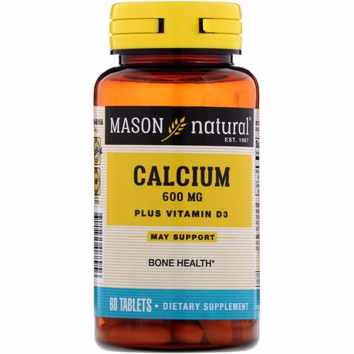 Mason Natural, Calcium Plus Vitamin D3, 600 mg, 60 Tablets Review Mason Natural, Calcium Plus Vitamin D3, 600 mg, 60 Tablets Review