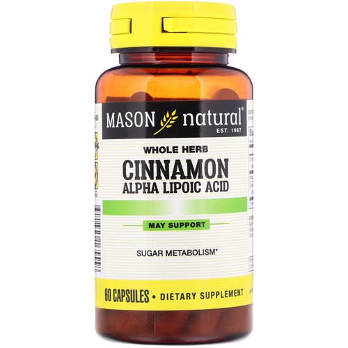 Mason Natural, Cinnamon Alpha Lipoic Acid, 60 Capsules Review Mason Natural, Cinnamon Alpha Lipoic Acid, 60 Capsules Review